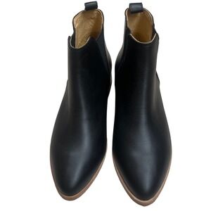Nisolo Everyday Eva Chelsea Boot Black Leather Pointed Toe Ankle boots lady 8.5